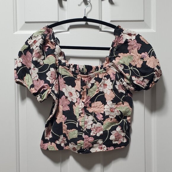 Who What Wear Ruffle Crop Top - Picture 1 of 4